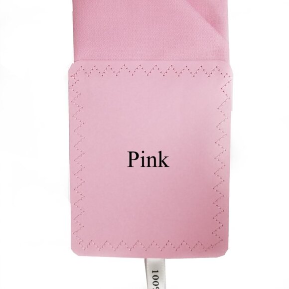 New - Pink Cotton Pre-Folded Pocket Square Handkerchief Insert - Picture 4 of 5